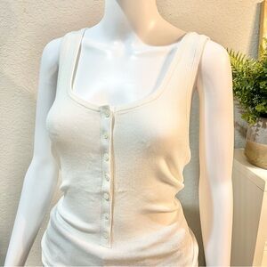 New Banana Republic Cream Button-Down Tank